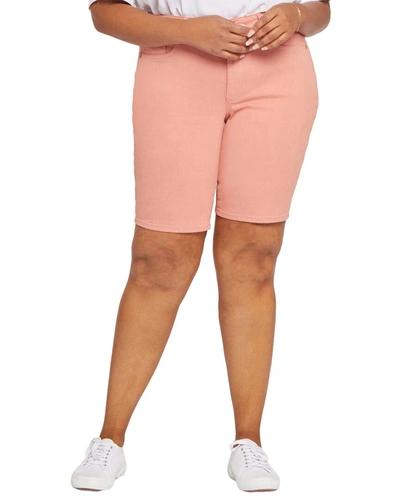 Shop Nydj Plus Briella Short Terra Cotta Jean In Pink