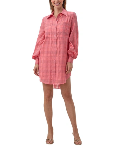 Shop Trina Turk Aisling Silk-blend Dress In Pink