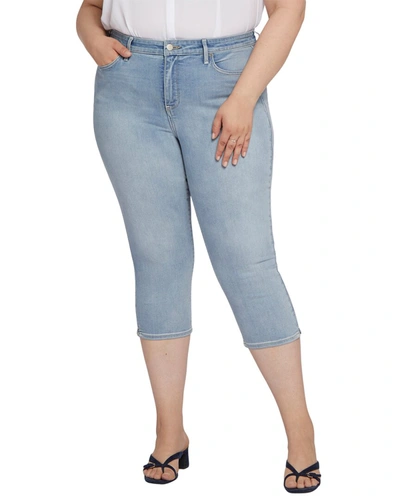 Shop Nydj Slim Straight Crop Charmed Jean In Blue