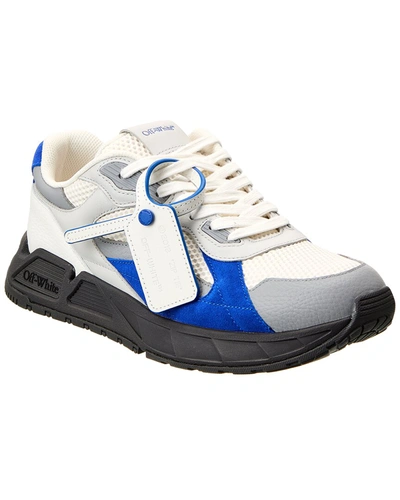 Shop Off-white Kick Off Leather Sneaker In Blue