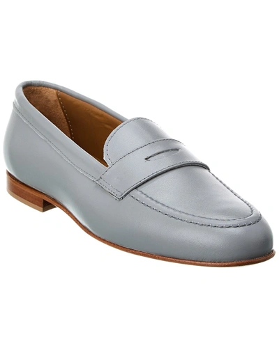 Shop Alfonsi Milano Simona Leather Loafer In Silver