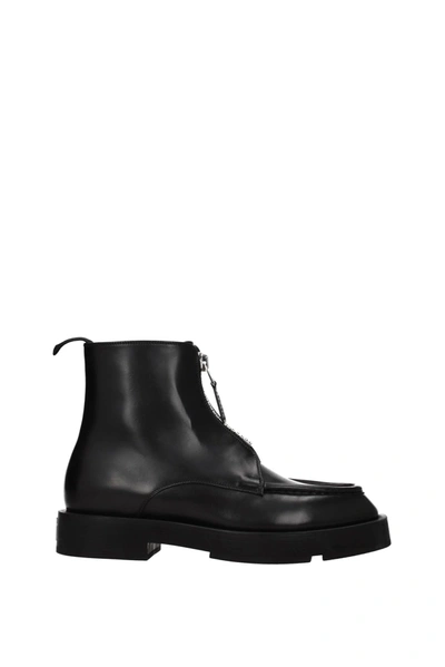 Shop Givenchy Ankle Boot Squared Leather Black