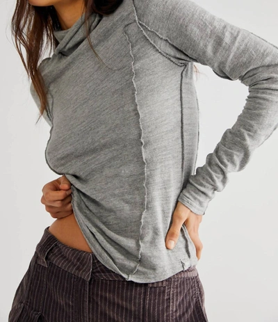 Shop Free People Everyday Layering Top In Charcoal Grey