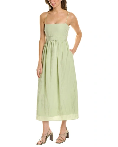 Shop Vince Ruched Dress In Green