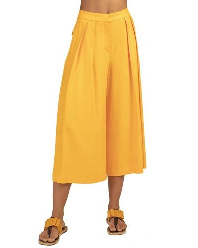 Shop Trina Turk Relaxed Fit Carefree Pant In Yellow