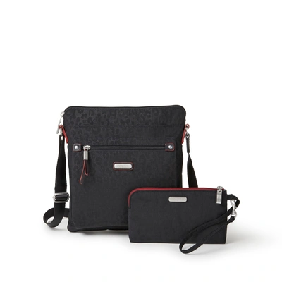 Baggallini Go Bagg Crossbody Bag With Rfid Wristlet In Grey