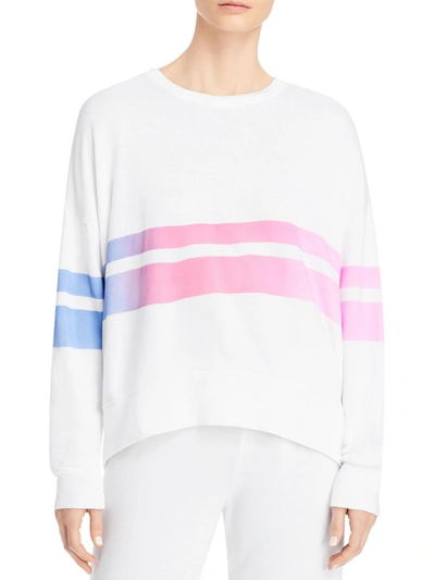 Shop Sundry Womens Ombre Striped Long Sleeved Sweatshirt In White