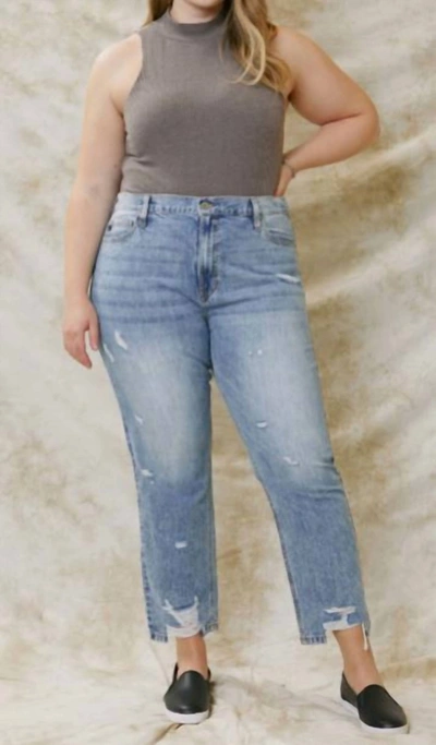 Shop Kancan High Rise Straight Jeans In Blue