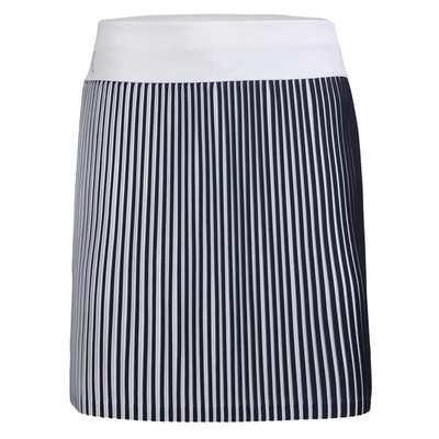 Golfino The Sonia Pleated Skort In Navy & White Stripes In Multi