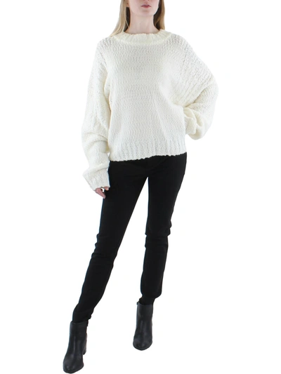 Shop Joie Womens Textured Crewneck Pullover Sweater In White