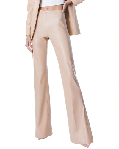 Shop Alice And Olivia Teeny Side Slit Pant In Beige