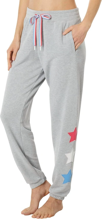 Shop Pj Salvage Star Spangled Pant In Heather Gray In Grey