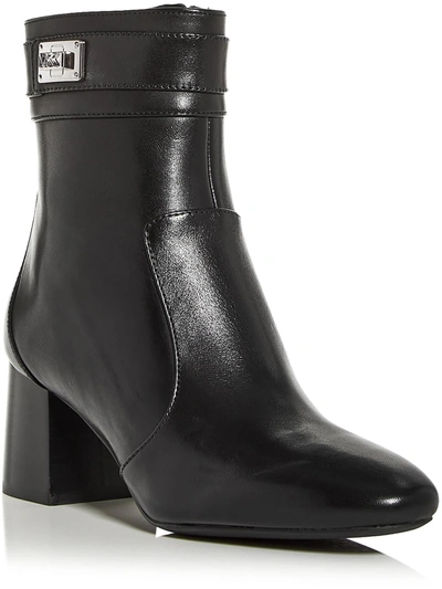 Shop Michael Michael Kors Padma Womens Leather Ankle Booties In Black