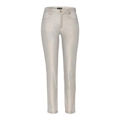 Golfino Golden 5 Pocket 7/8 Trouser In Matte Gold In Multi