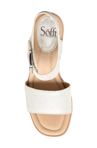 Shop Söfft Garin Wedge Sandal In White