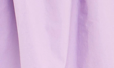 Shop English Factory Mixed Media Scallop Hem Minidress In Lilac