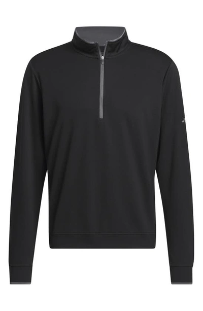 Shop Adidas Golf Lightweight Half Zip Golf Pullover In Black