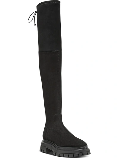 Shop Stuart Weitzman Bedfordland Boot Womens Leather Tall Knee-high Boots In Black