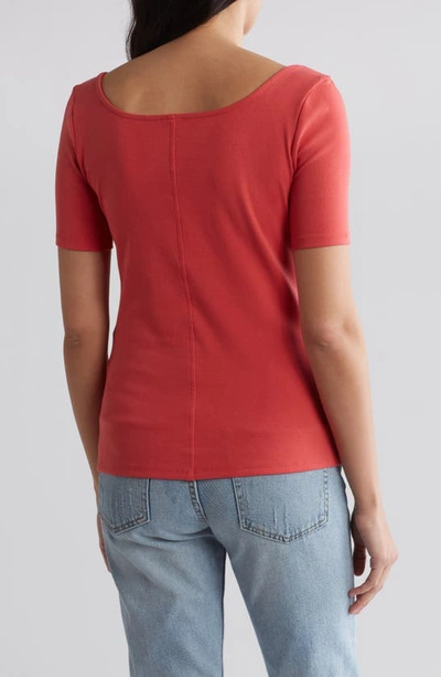Shop Melrose And Market Baby Scoop Neck T-shirt In Red Cranberry