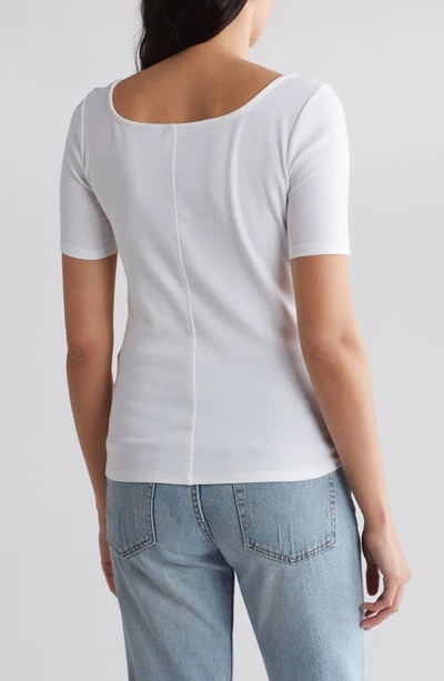 Shop Melrose And Market Baby Scoop Neck T-shirt In White