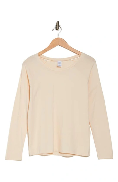 Shop Melrose And Market Cotton Raglan Sleeve T-shirt In Beige Pearl
