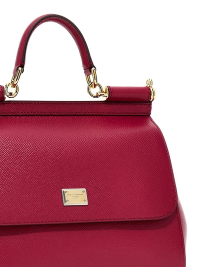 Shop Dolce & Gabbana Sicily Handbag In Fuchsia