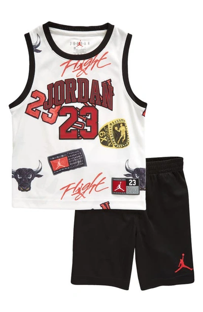 Shop Jordan Kids' Jersey & Shorts Set In Black