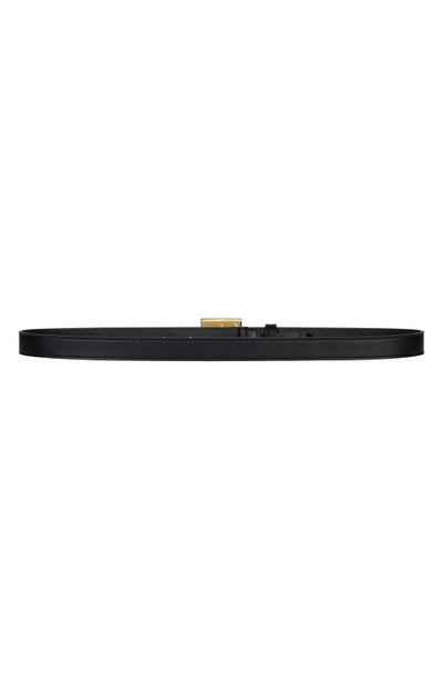 Shop Givenchy 4g Buckle Leather Belt In Black