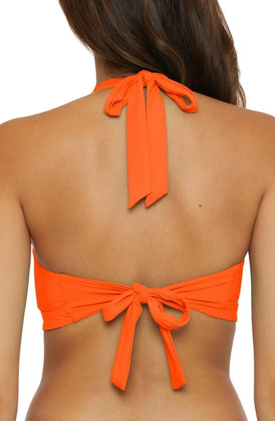 Shop Becca Baja Mar Bandeau Multifit Bikini Top In Carrot