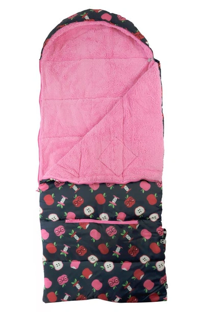 Shop Mimish Kids' Sleep-n-pack Apple Picking Sleeping Bag Backpack In Multi
