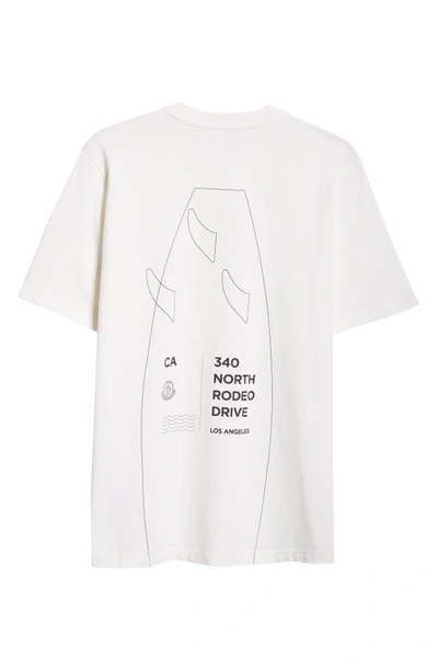 Shop Moncler Rodeo Drive Graphic T-shirt In White