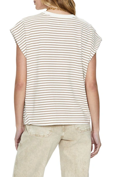 Pistola Trina Stripe Top In Sable Stripe