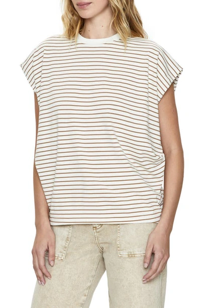 Pistola Trina Stripe Top In Sable Stripe
