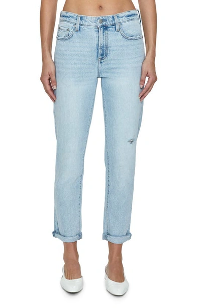 Shop Pistola Riley Cuffed Ankle Straight Leg Jeans In Saint Vincent