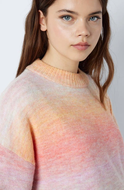 Noisy May Ombré Mock Neck Sweater In Safari Detail Ombre