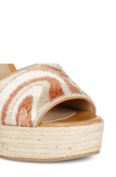 Shop Saint G Marcilia Platform Wedge Espadrille Sandal In Multi Brown
