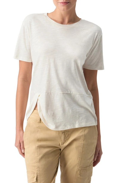 Shop Sanctuary Riptide Twist Hem T-shirt In Chalk