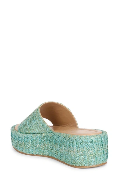 Shop Saint G Betta Platform Wedge Slide Sandal In Blue