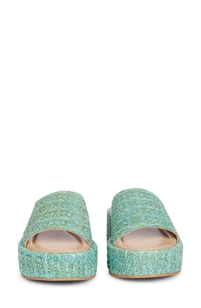 Saint G Betta Platform Wedge Slide Sandal In Blue