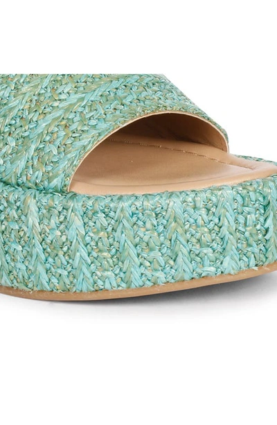 Saint G Betta Platform Wedge Slide Sandal In Blue