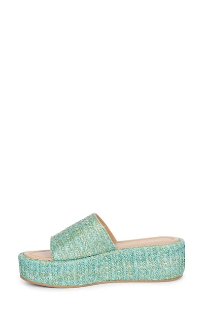 Saint G Betta Platform Wedge Slide Sandal In Blue