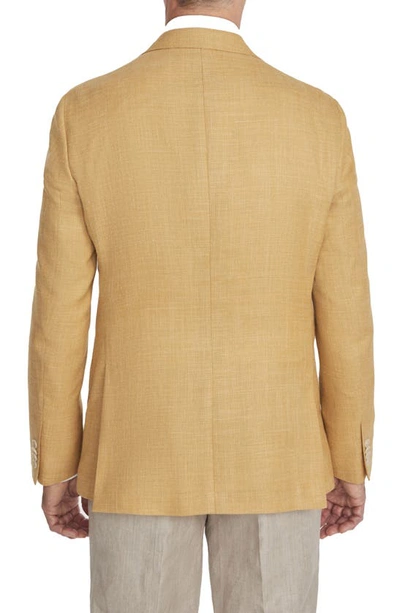 Shop Jack Victor Madison Slub Wool & Silk Blend Sport Coat In Pale Yellow