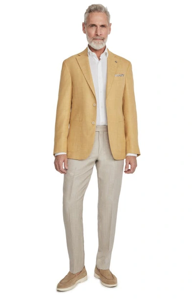 Shop Jack Victor Madison Slub Wool & Silk Blend Sport Coat In Pale Yellow