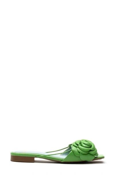 Frances Valentine Gardenia Slide Sandal In Green