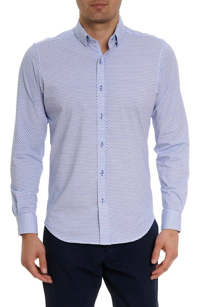 Shop Robert Graham Brexton Knit Button-up Shirt In Blue
