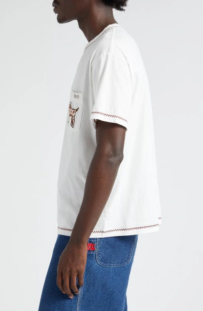 Shop Bode Embroidered Griffon Cotton T-shirt In White
