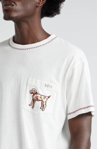 Shop Bode Embroidered Griffon Cotton T-shirt In White