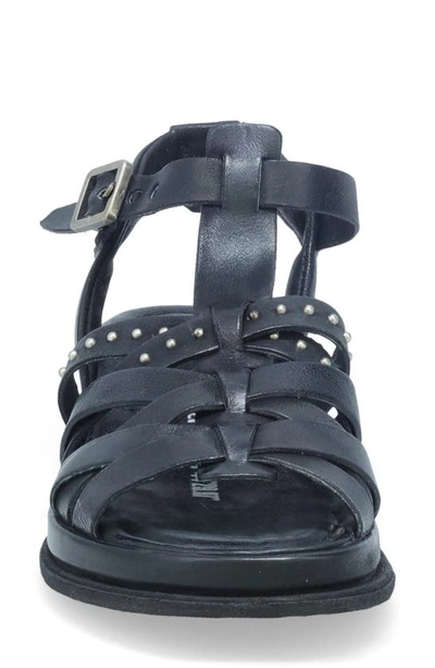 Shop As98 Satchel Ankle Strap Sandal In Black