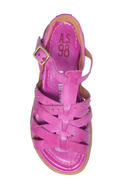 Shop As98 Satchel Ankle Strap Sandal In Fuchsia