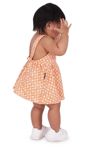 Shop Tiny Tribe Retro Pinafore Dress In Coral